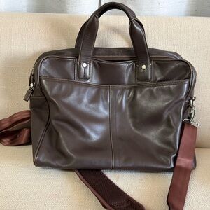 Coach brown leather briefcase